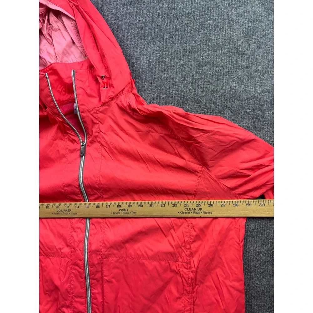 Columbia Windbreaker Jacket Women 3X Pink Full Zip Hooded Mesh Lined Lightweight